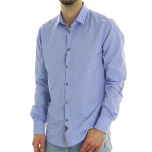 CAMICIA CON TOPPE CELESTE